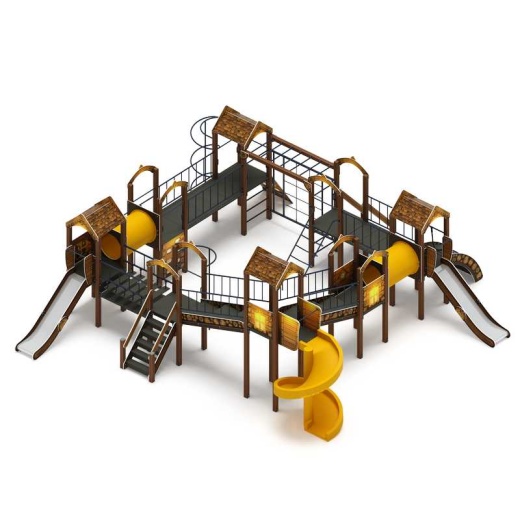 ДИК 2.01.8.02-22 Остров детства (Эко) (винтовой скат) горка Н 1200 горка Н 2000